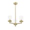 Z-Lite Thayer Chandelier, 3-Light, 19 In.W x 9.25 In.H, Luxe Gold/Clear 742-3LG - alternate 3